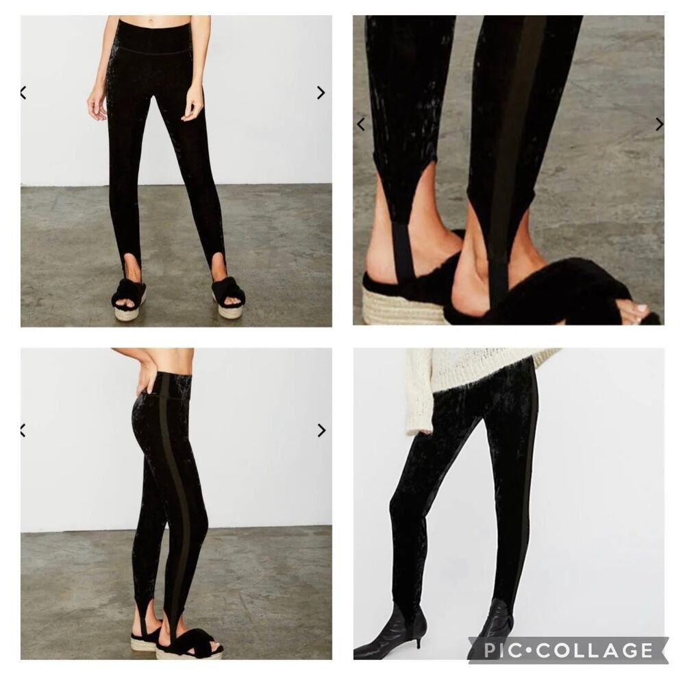 We are HAH Sage My Name Velvet Stirrup Pants Leggings Women Size XS - NWT - Picture 2 of 11